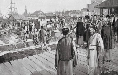 Commissioner Lin destroys Thousands of Chests of Opium by H. M. (after) Burton