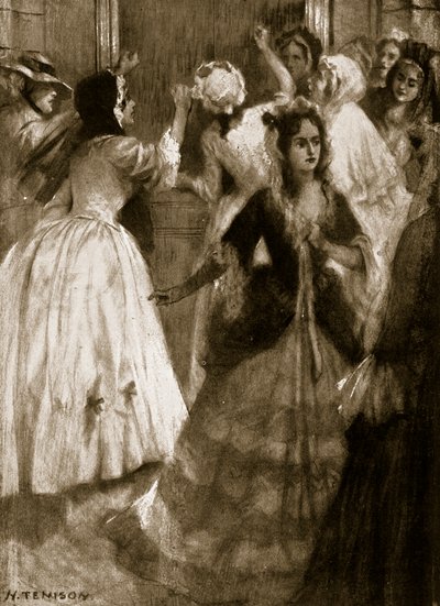 Ladies clamouring for admittance to the House of Lords, 1758, illustration from Hutchinson