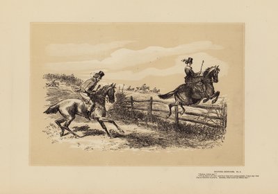 Hunting Sketches, No 3, Follow my Leader, eh? by Hablot Knight (1815 92) Browne