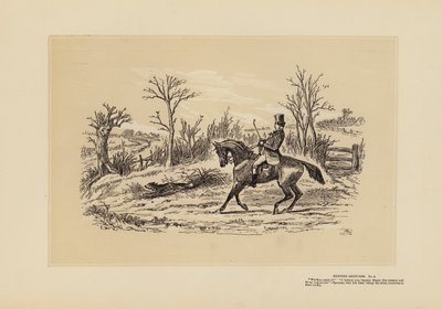 Hunting Sketches, No 4, The Man who Rode the Lanes by Hablot Knight (1815 92) Browne