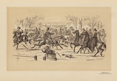 Rotten Row, No 1, As it Was by Hablot Knight (1815 92) Browne