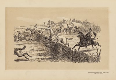 The Tumbletown Steeple-Chase, No 2, The Start by Hablot Knight (1815 92) Browne
