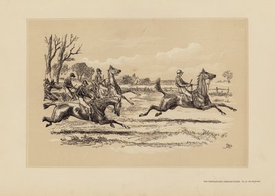 The Tumbletown Steeple-Chase, No 3, Too hot to last by Hablot Knight (1815 92) Browne