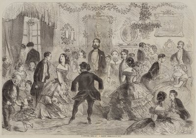 A Christmas Dance at a Country House by Hablot Knight Browne