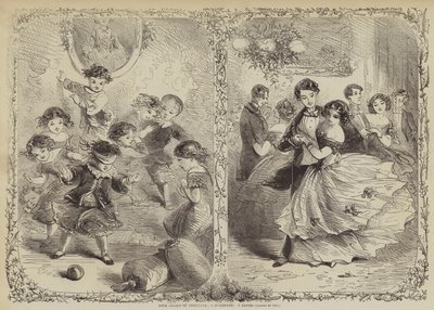Four Phases of Christmas by Hablot Knight Browne