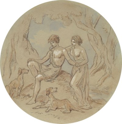 One of Eighteen Designs for a Series of Plates Illustrating Venus and Adonis by Hablot Knight Browne