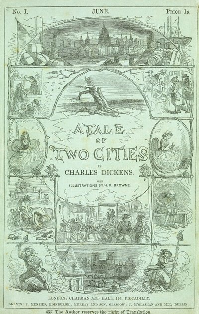 Title page from the first part of the first edition in serialised parts, of the book 