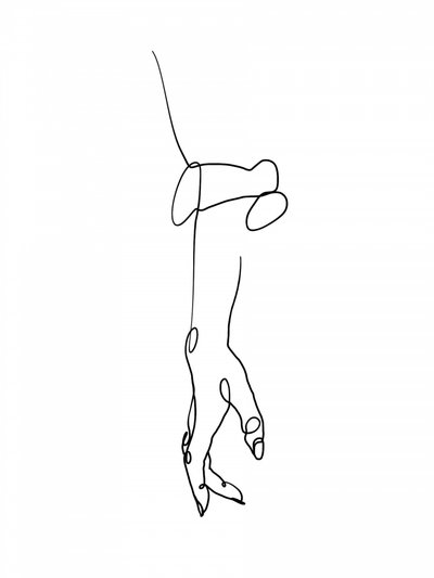 Continuous Line Hand by Hanna Lee Tidd