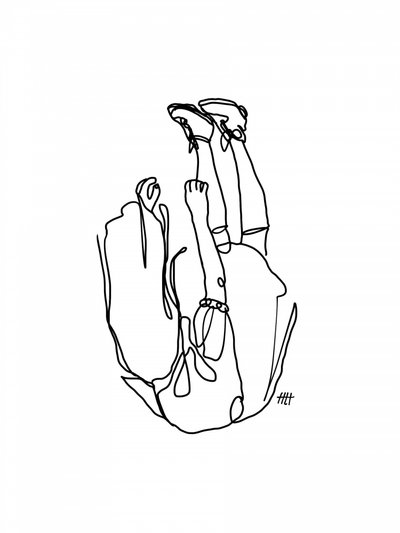 Minimalist Inverted Figure by Hanna Lee Tidd