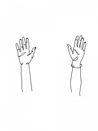 Minimalist Line Hands by Hanna Lee Tidd
