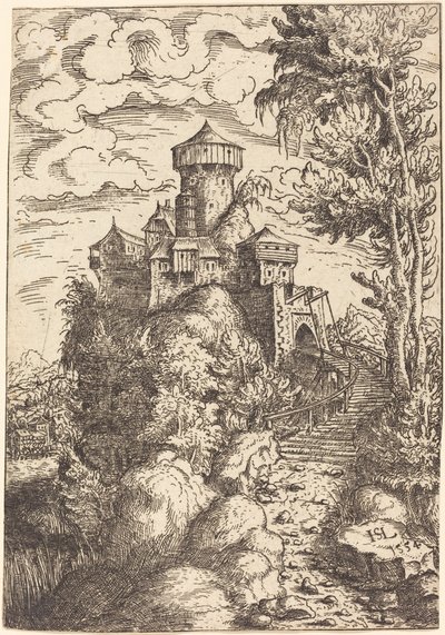 Landscape with a Fortress and Big Stairway by Hanns Lautensack