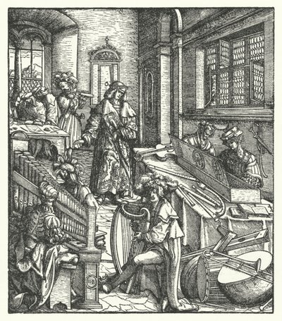 Archduke Maximilian of Austria as a Patron of Music by Hans (after) Burgkmair