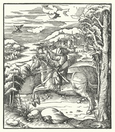 Archduke Maximilian of Austria Hunting on Horseback by Hans (after) Burgkmair