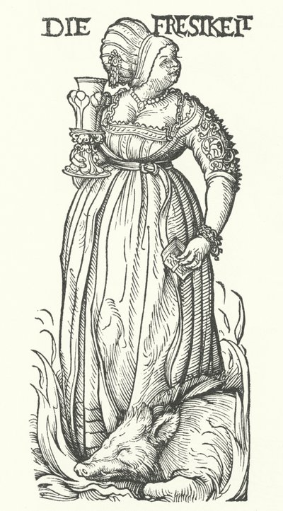 Gluttony: one of the seven deadly sins by Hans (after) Burgkmair
