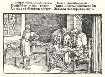 Leg ulcers or sores by Hans (after) Burgkmair