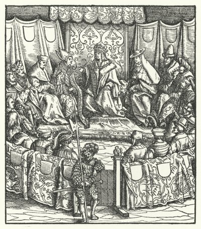 The Holy Roman Emperor Maximilian I negotiating with the Hungarians by Hans (after) Burgkmair