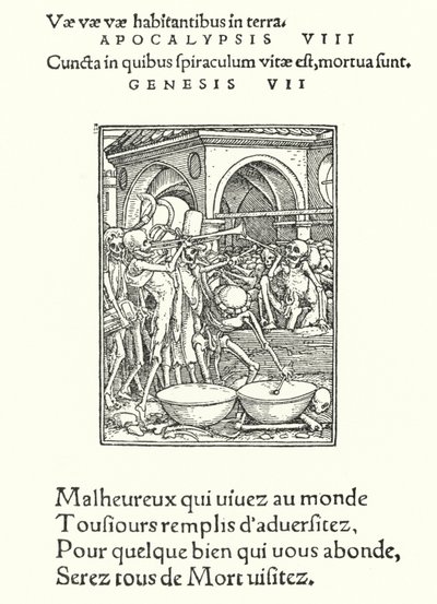 The Charnel House (engraving) by Hans (after) Holbein the Younger