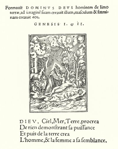 The Creation (engraving) by Hans (after) Holbein the Younger