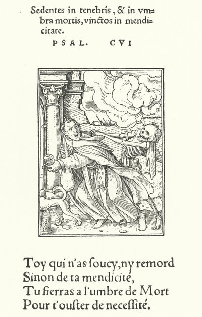 The Mendicant Friar, or Monk (engraving) by Hans (after) Holbein the Younger