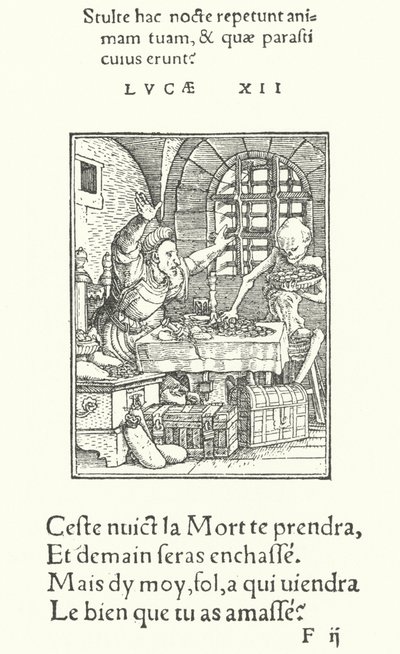 The Miser by Hans (after) Holbein the Younger