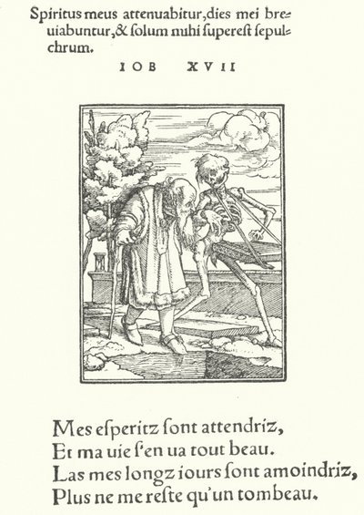 The Old Man (engraving) by Hans (after) Holbein the Younger