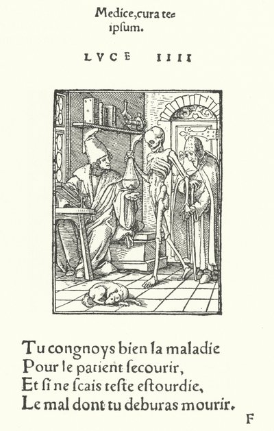 The Physician (engraving) by Hans (after) Holbein the Younger
