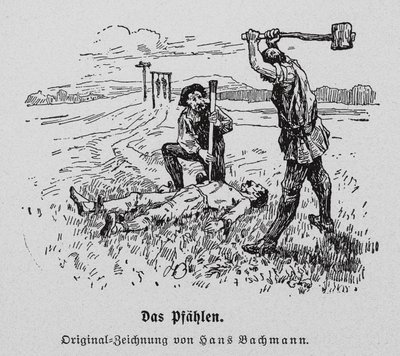 Execution by impalement by Hans Bachmann