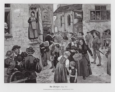 Woman in the pillory by Hans Bachmann