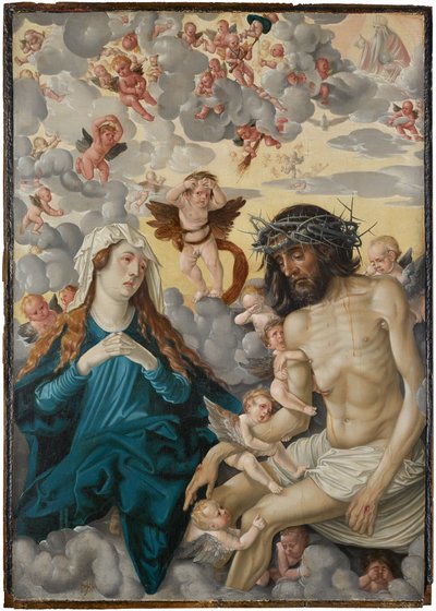 Christ as the Man of Sorrows, Mourned by Mary and Angels by Hans Baldung Grien