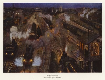 Railway Station of a Large City by Hans Baluschek