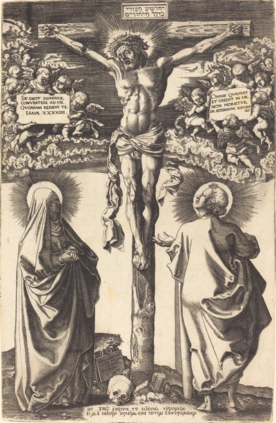 Christ on the Cross with the Virgin and Saint John by Hans Brosamer