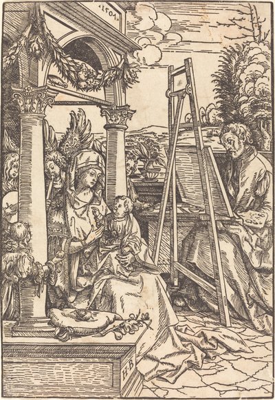 Saint Luke Painting the Portrait of the Virgin by Hans Burgkmair I