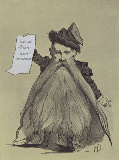 Caricature of Polish Patriot Franciszek Smolka by Hans Canon