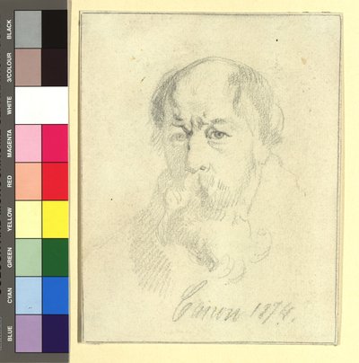 Head of a bearded man by Hans Canon
