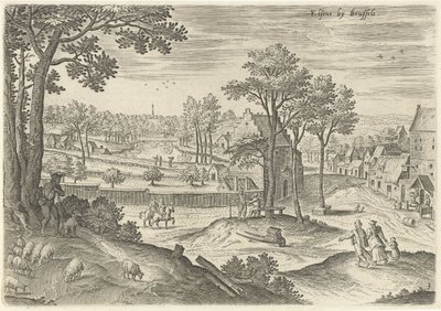 View of Elsene (series title: Views from the Surroundings of Brussels) by Hans Collaert (I)