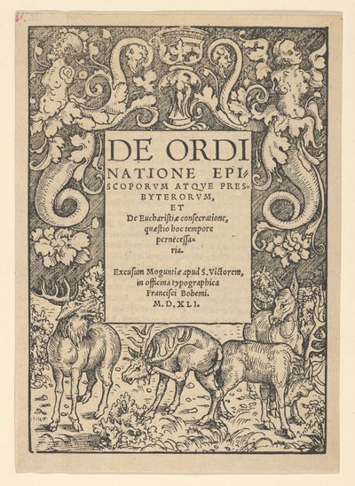 Title-border with Three Stags and a Hind by Hans Cranach
