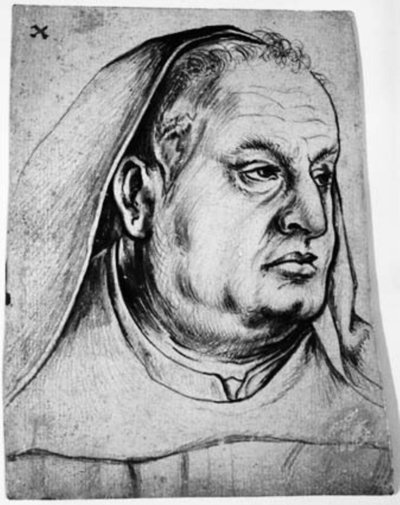 Portrait of Hans Griesherr, Monk of Sts Ulrich and Afra in Augsburg by Hans Holbein d.Æ.