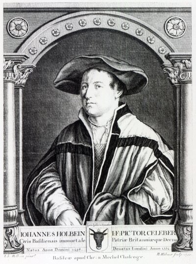 Hans Holbein the Younger, engraved by Bartholomaus Huebner, 1790 by Hans Holbein der Jüngere