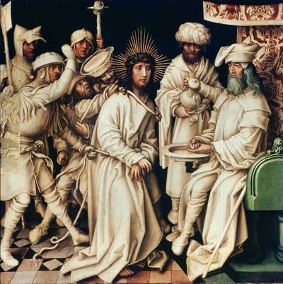 Pilate Washing his Hands, left panel from a triptych, 1496 by Hans Holbein the Elder
