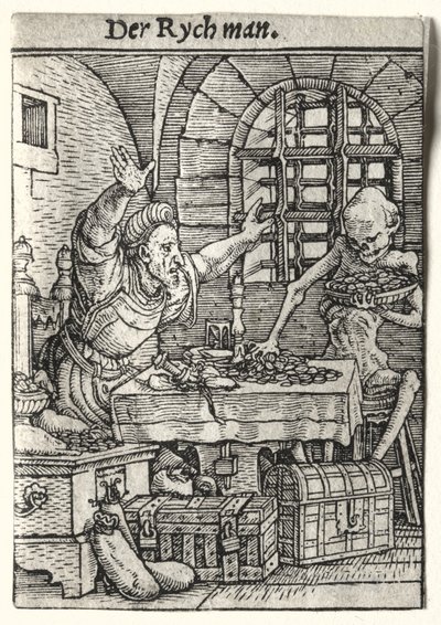 Dance of Death: The Miser by Hans Holbein the Younger
