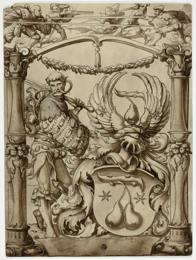 Design for Swiss Heraldic Arms by Hans Holbein the Younger