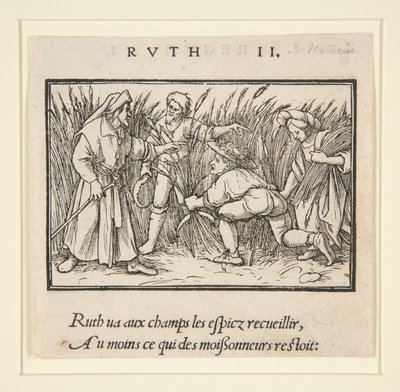 Ruth Cleaning in the Fields of Booz (recto); Hannah and Elkanah (verso) by Hans Holbein der Jüngere