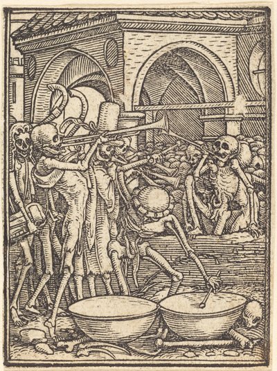 Skeletons Making Music by Hans Holbein the Younger