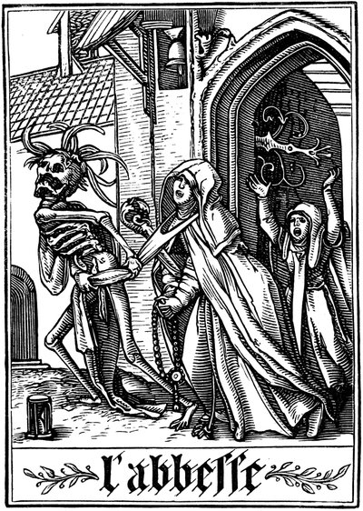 The Abbess visited by Death by Hans Holbein der Jüngere