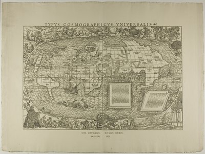 Universal Cosmographic Type, Sim. Grynaeus, New World, Basel 1532 by Hans Holbein the Younger