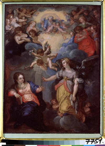 The Annunciation by Hans I or Johann Rottenhammer