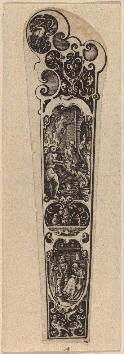 Handle for Knife or Fork, Ornamented with Figures by Hans Janssen