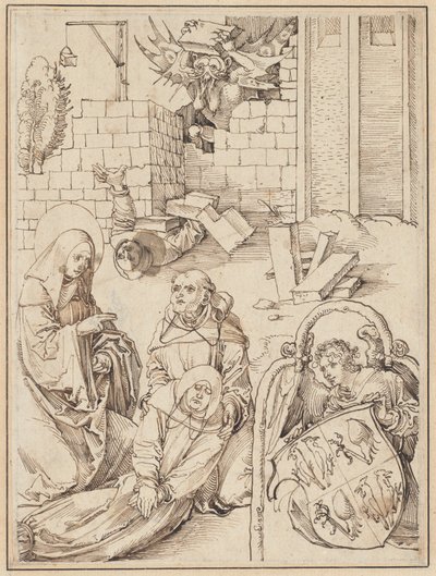 Saint Benedict Reviving a Monk Killed by the Devil by Hans Leonard Schaufelein