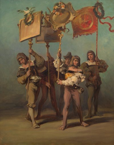 Design for the Parade 1879 - Standard Bearer of the Carpenters by Hans Makart
