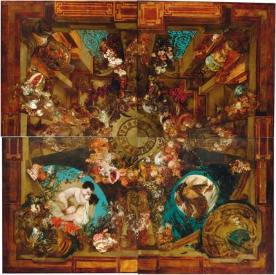 Night and Morning, ceiling painting in four parts by Hans Makart